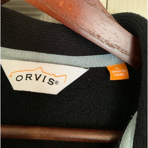 Orvis quarter zip fleece size women's large, black - Picture 2 of 6